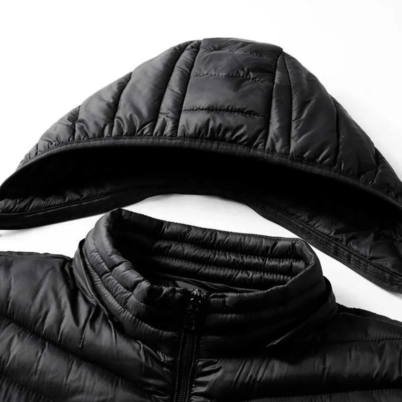 Imported Cross Seam Heavy Insulated Puffer Jackets for Men (Detachable Cap)