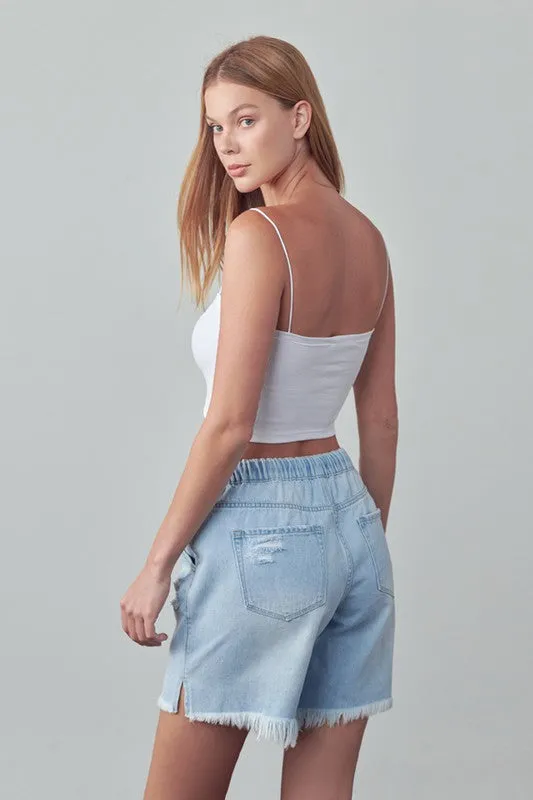 Insane Gene MID-RISE SLOUCH DENIM SHORTS