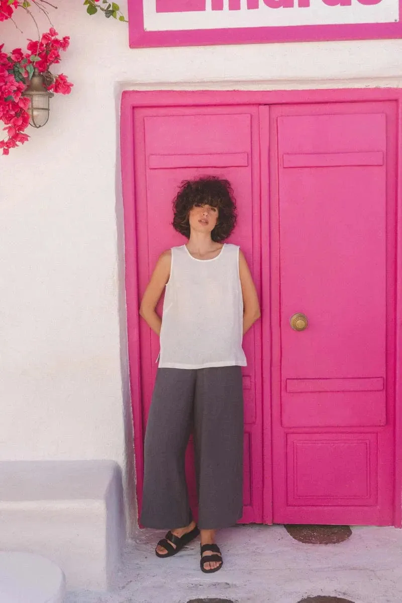 Isabella Wide Linen Trousers | Multiple Colours