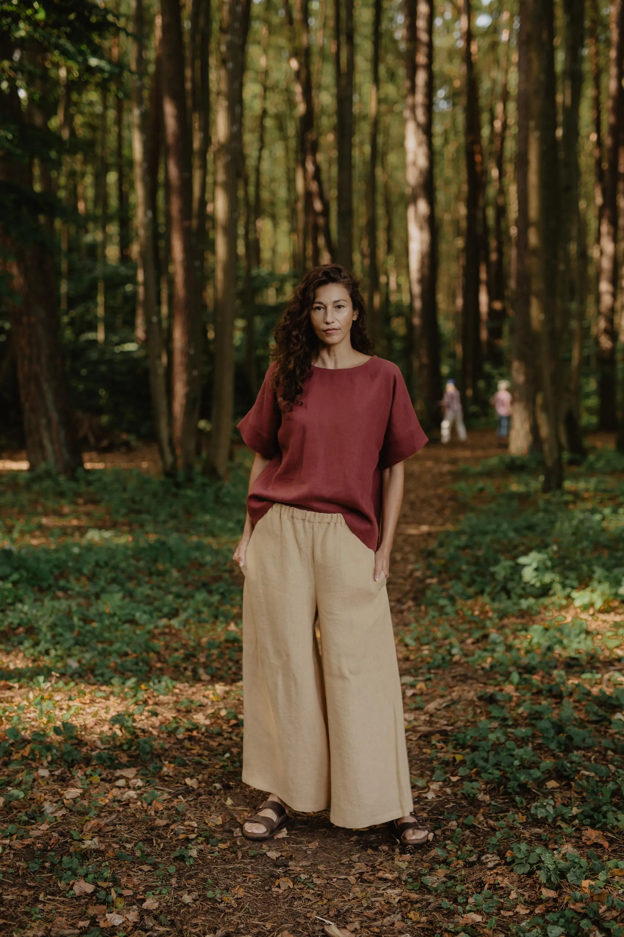 Isabella Wide Linen Trousers | Multiple Colours