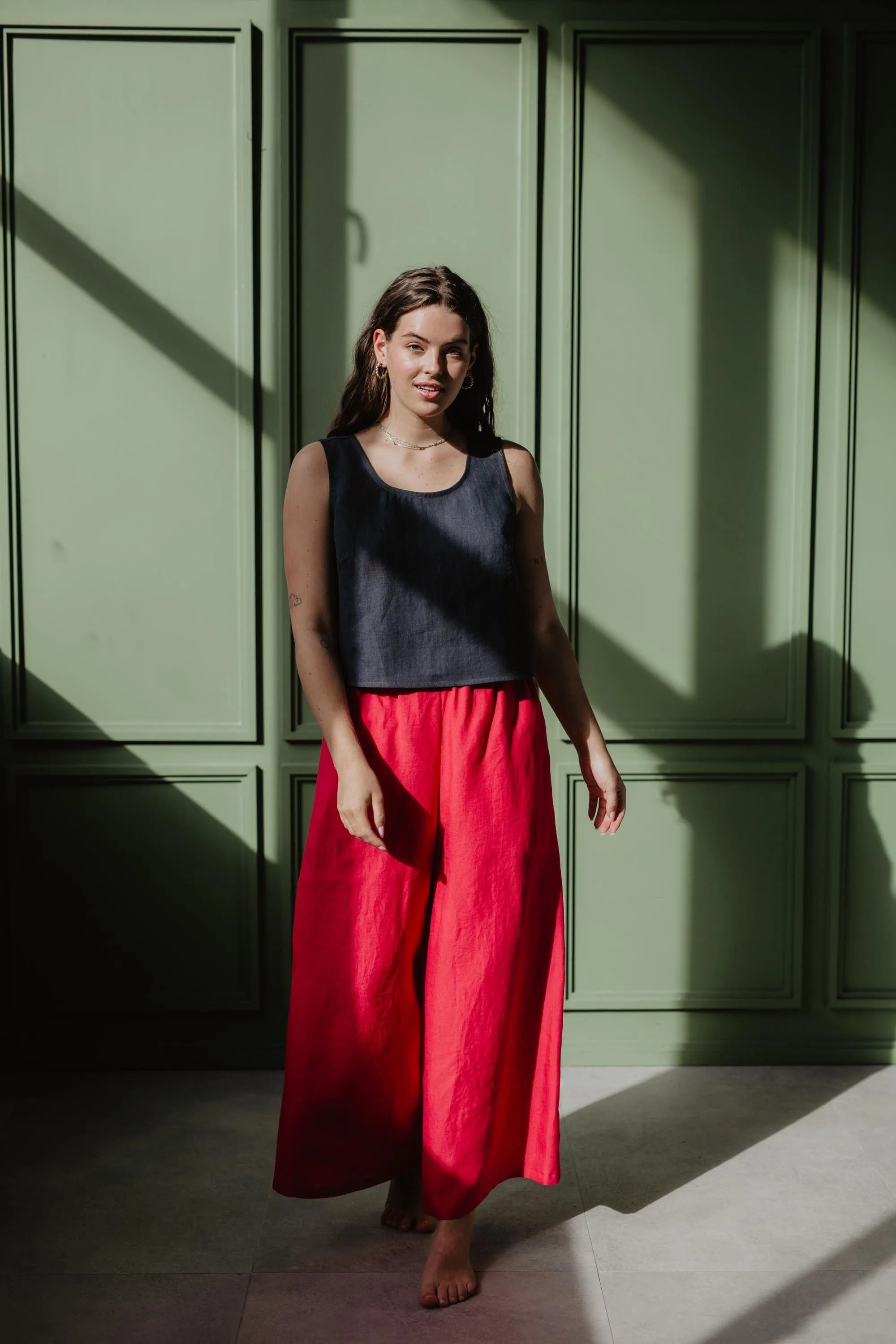 Isabella Wide Linen Trousers | Multiple Colours