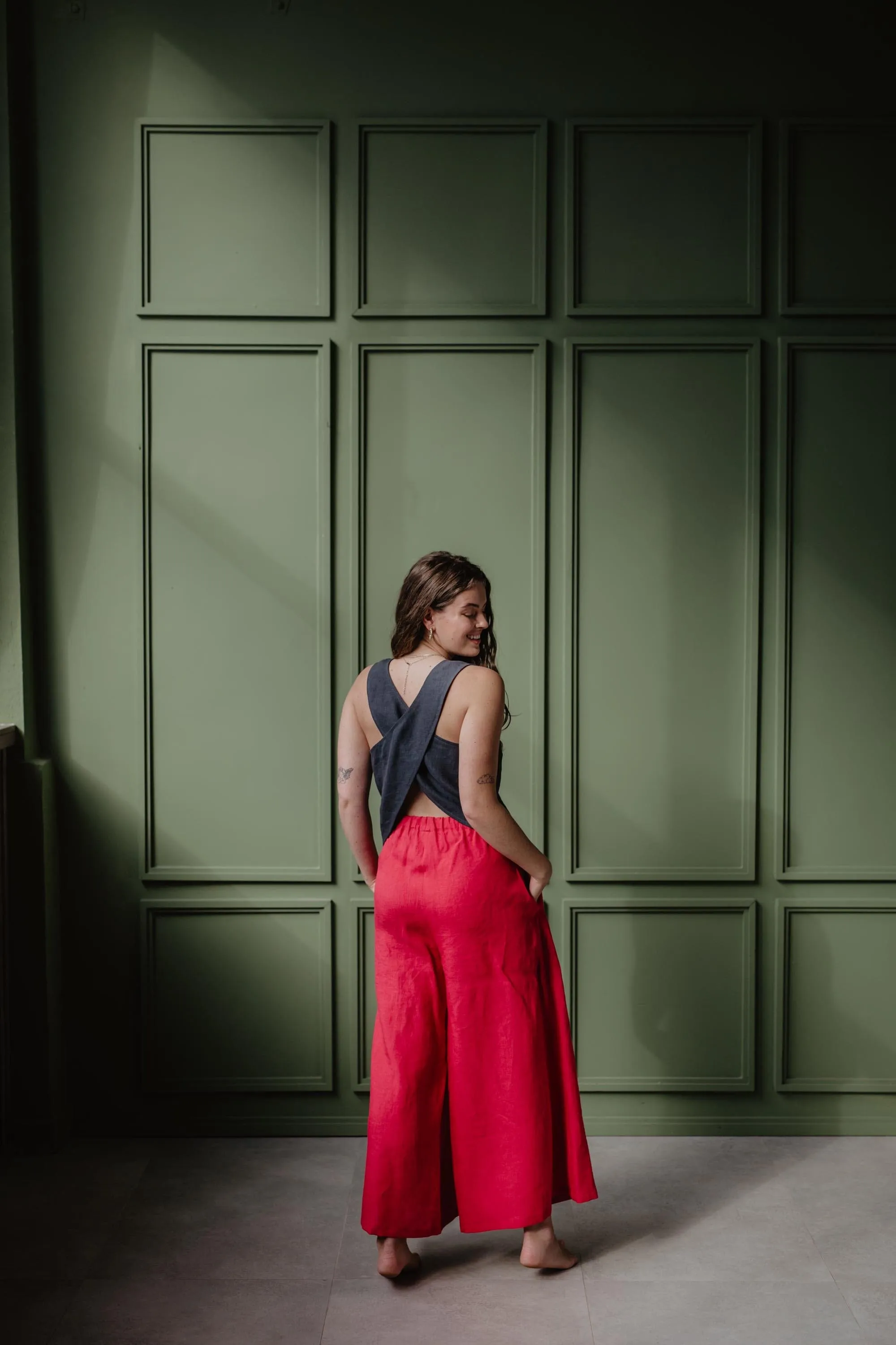 Isabella Wide Linen Trousers | Multiple Colours