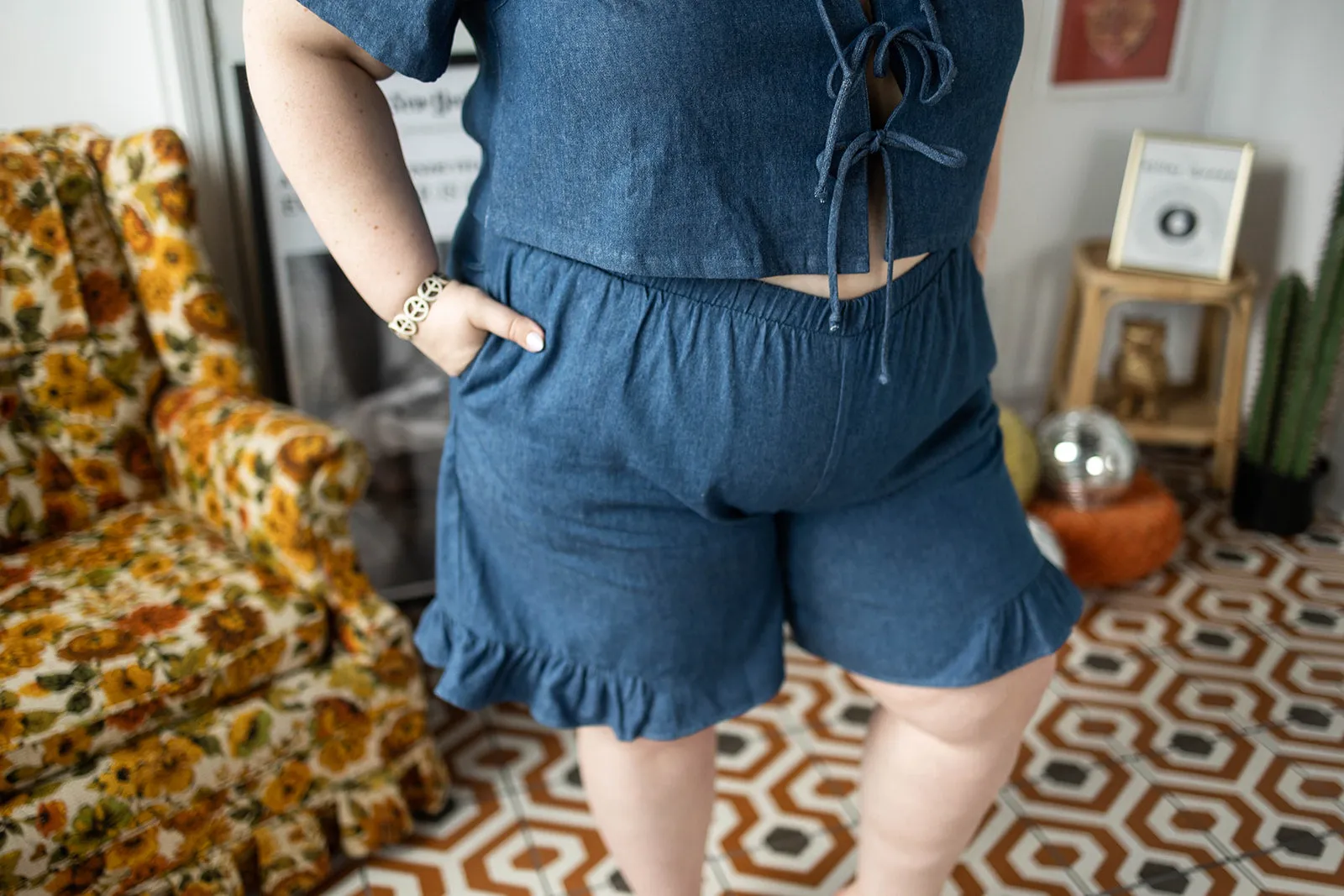 jamie shorts in denim
