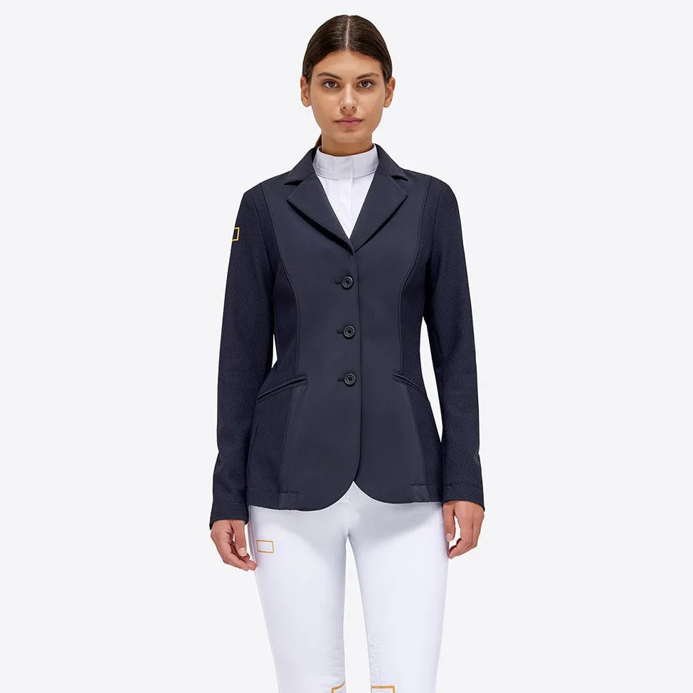 Jersey Mesh Riding Jacket - Navy/Gold Logo