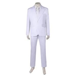 Joker Arthur Fleck White Suit Cosplay Costume Outfits Halloween Carnival Suit