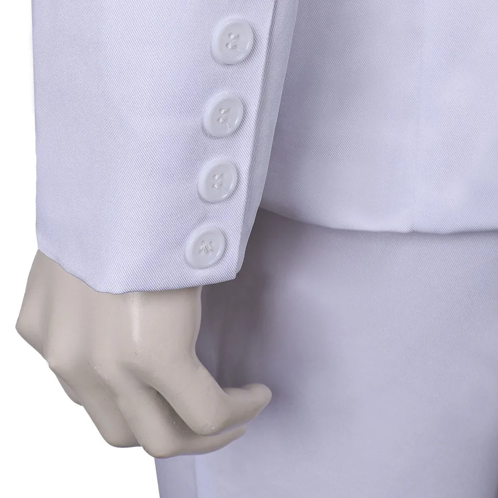 Joker Arthur Fleck White Suit Cosplay Costume Outfits Halloween Carnival Suit