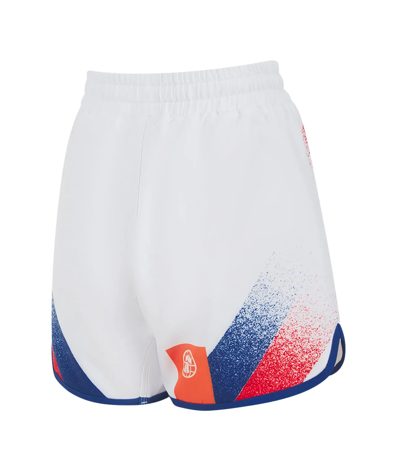 Kids Abstract Shorts - White & Navy