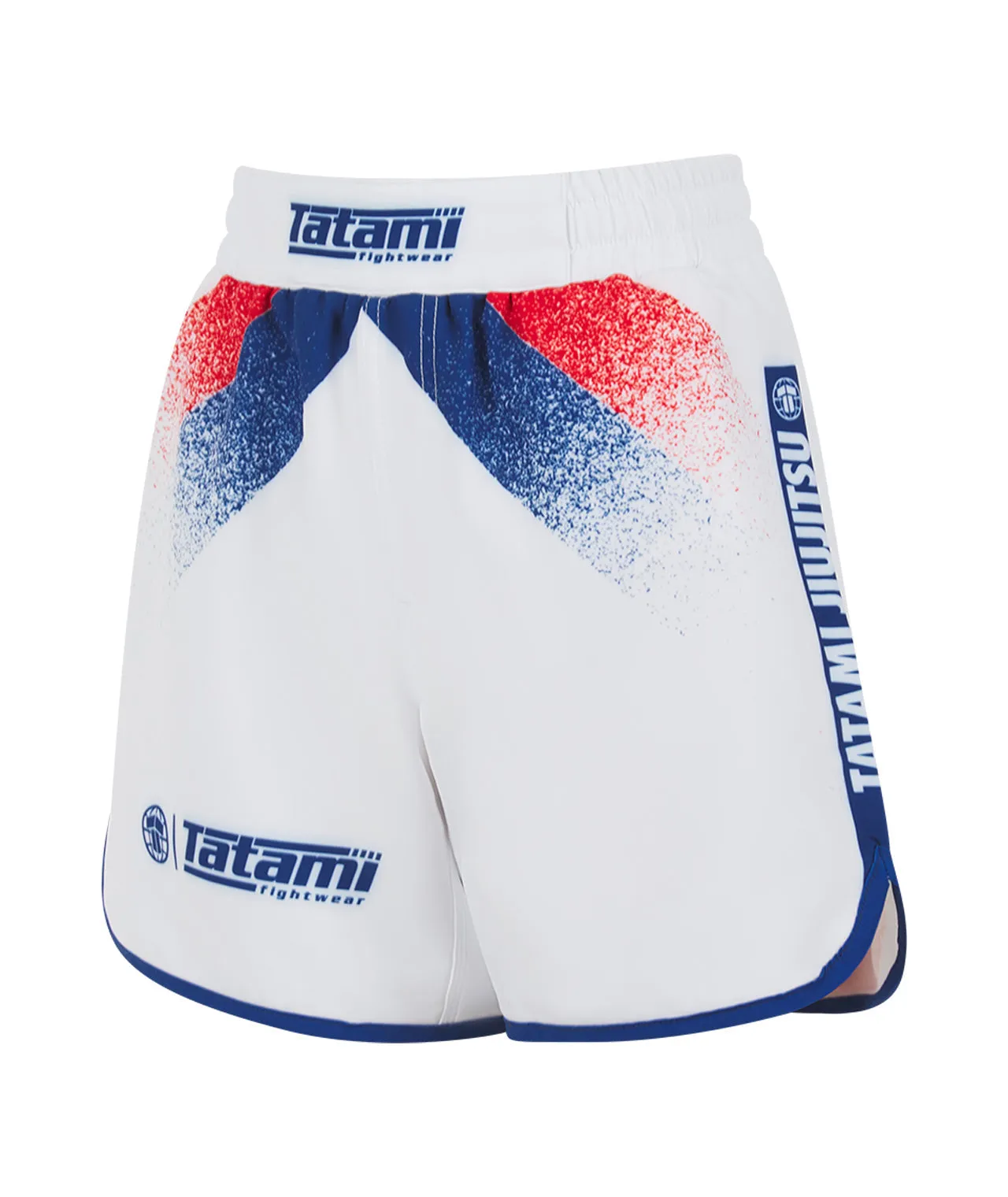 Kids Abstract Shorts - White & Navy