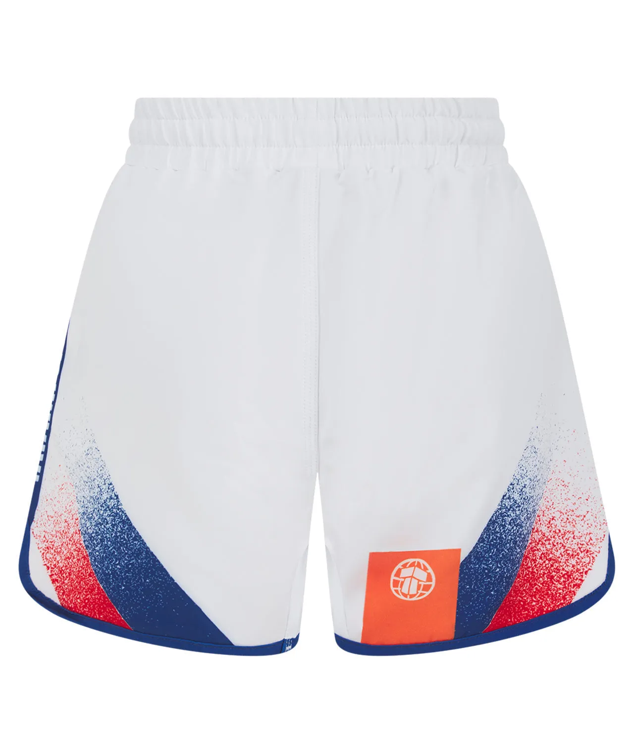 Kids Abstract Shorts - White & Navy