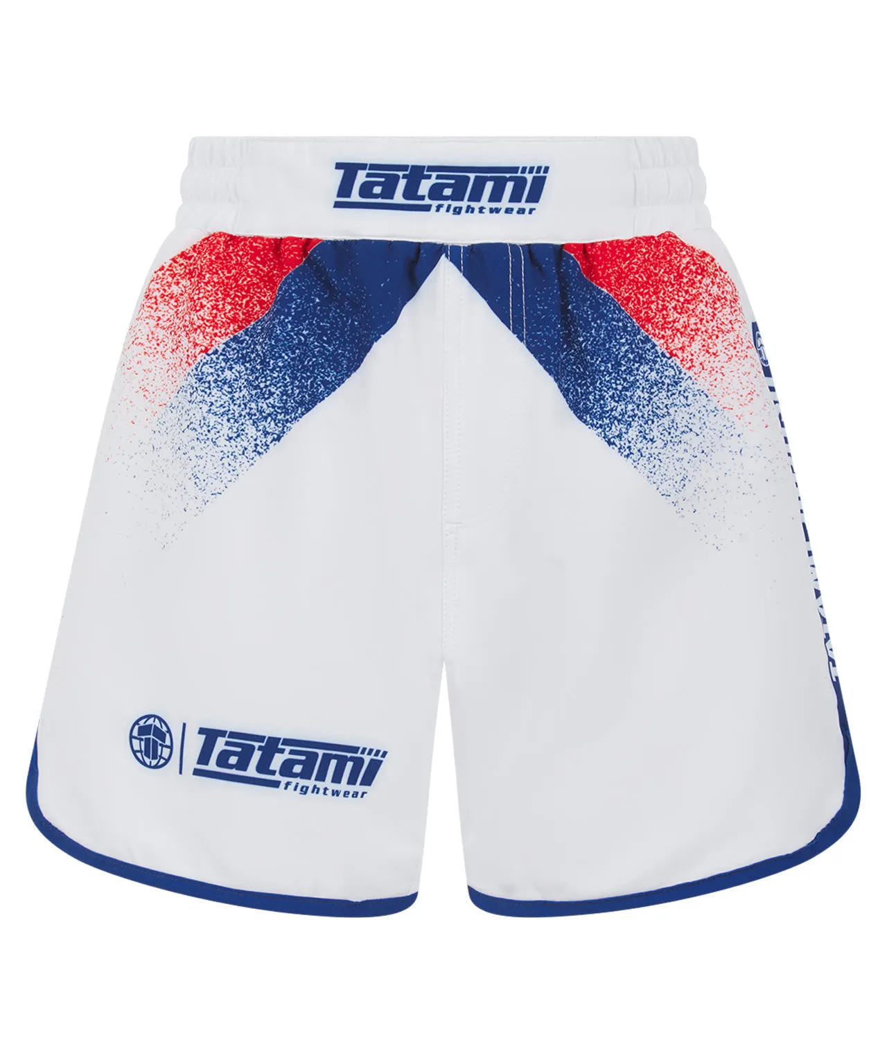 Kids Abstract Shorts - White & Navy