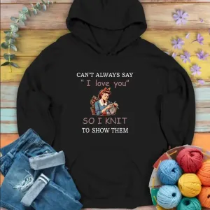 Knit To Show Love Hoodie