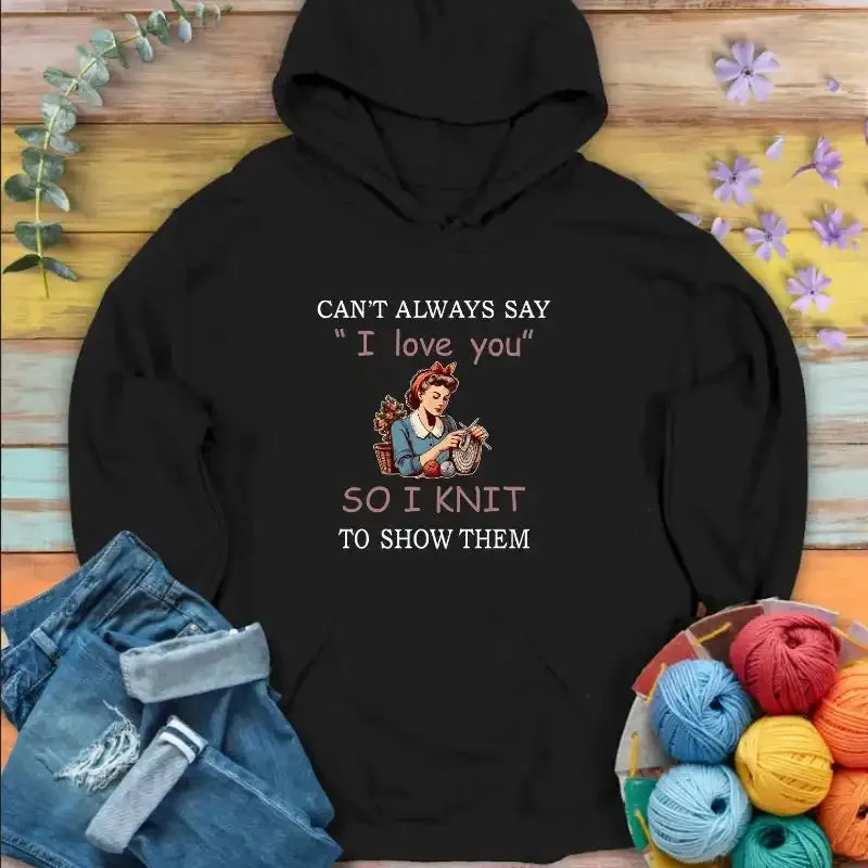 Knit To Show Love Hoodie