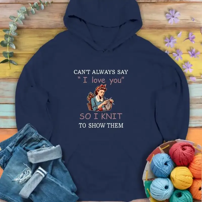 Knit To Show Love Hoodie