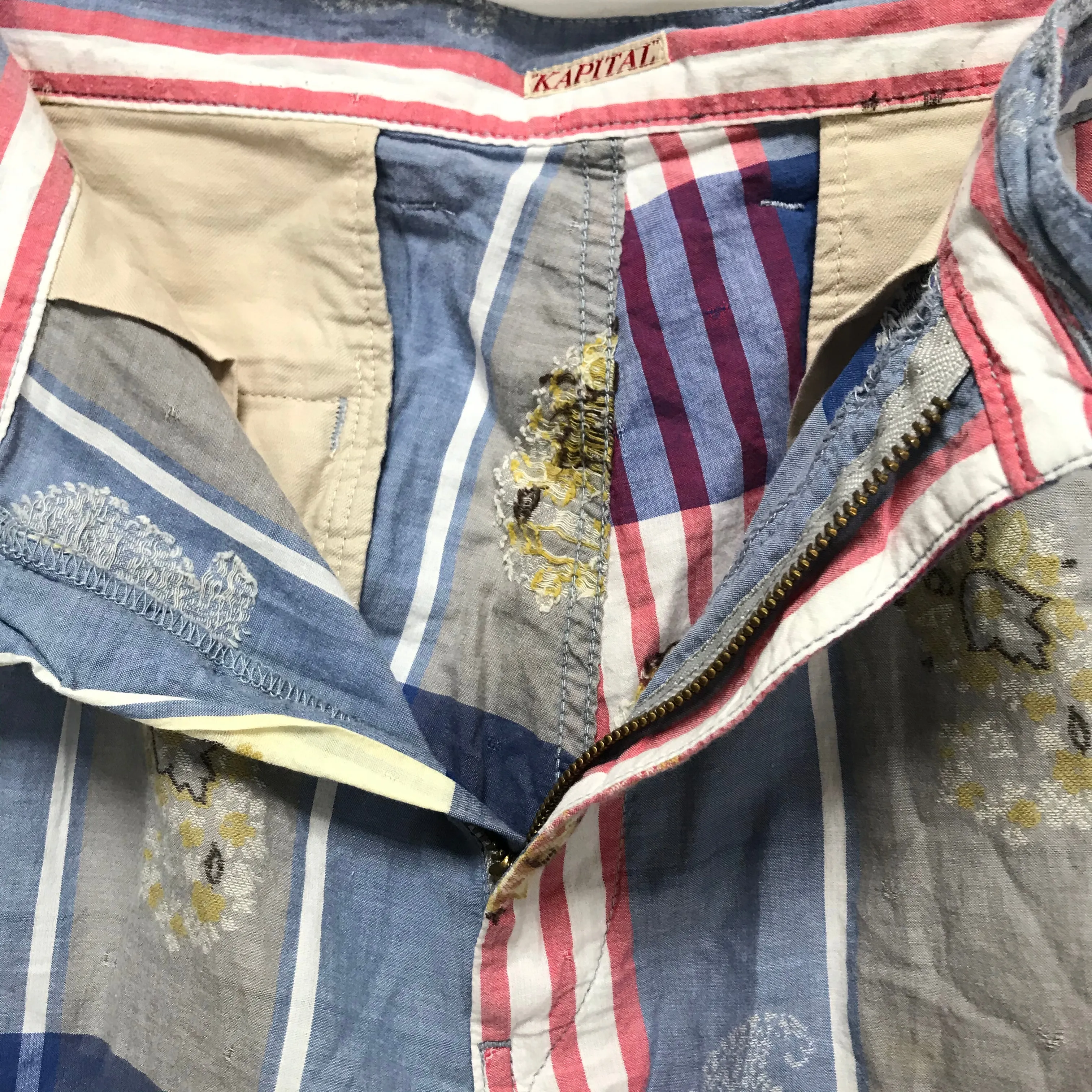 [L] Kapital Big Paisley Plaid Shorts