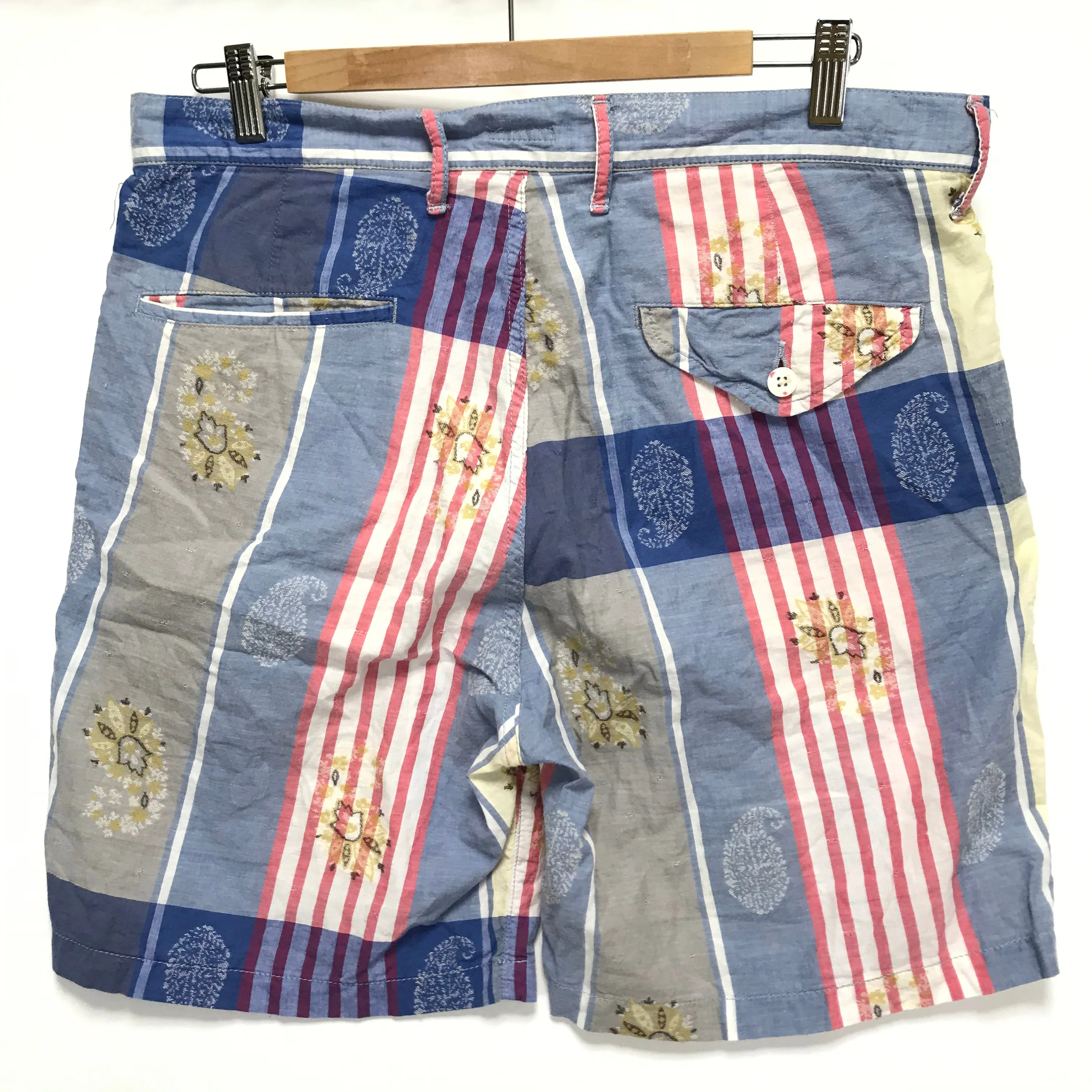 [L] Kapital Big Paisley Plaid Shorts