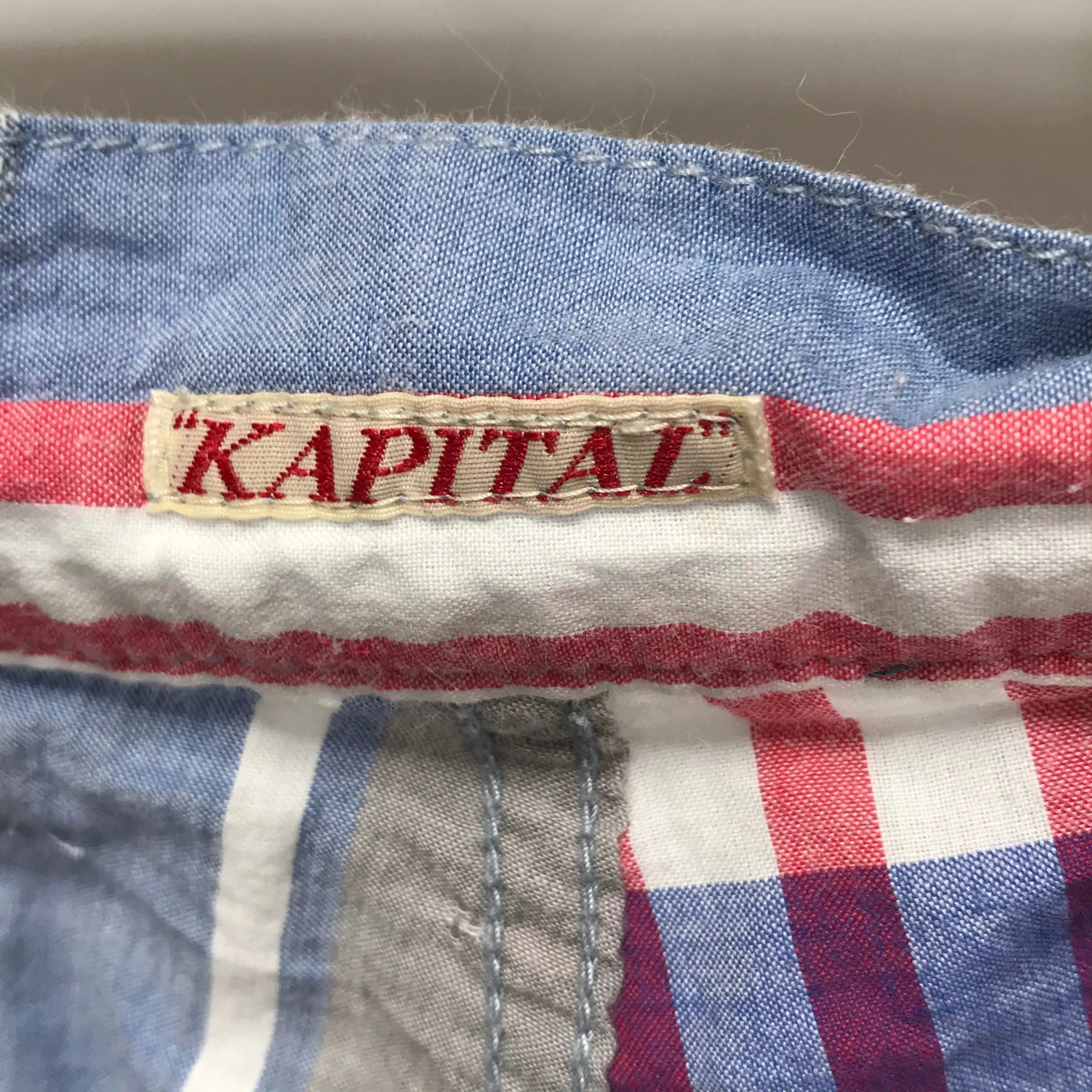 [L] Kapital Big Paisley Plaid Shorts