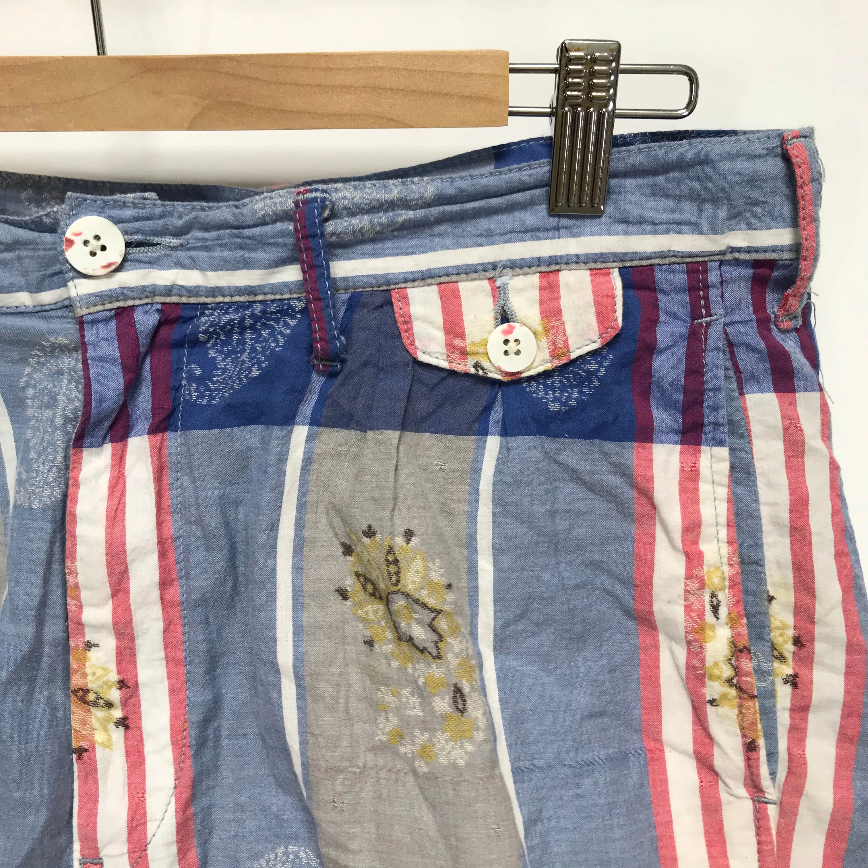 [L] Kapital Big Paisley Plaid Shorts