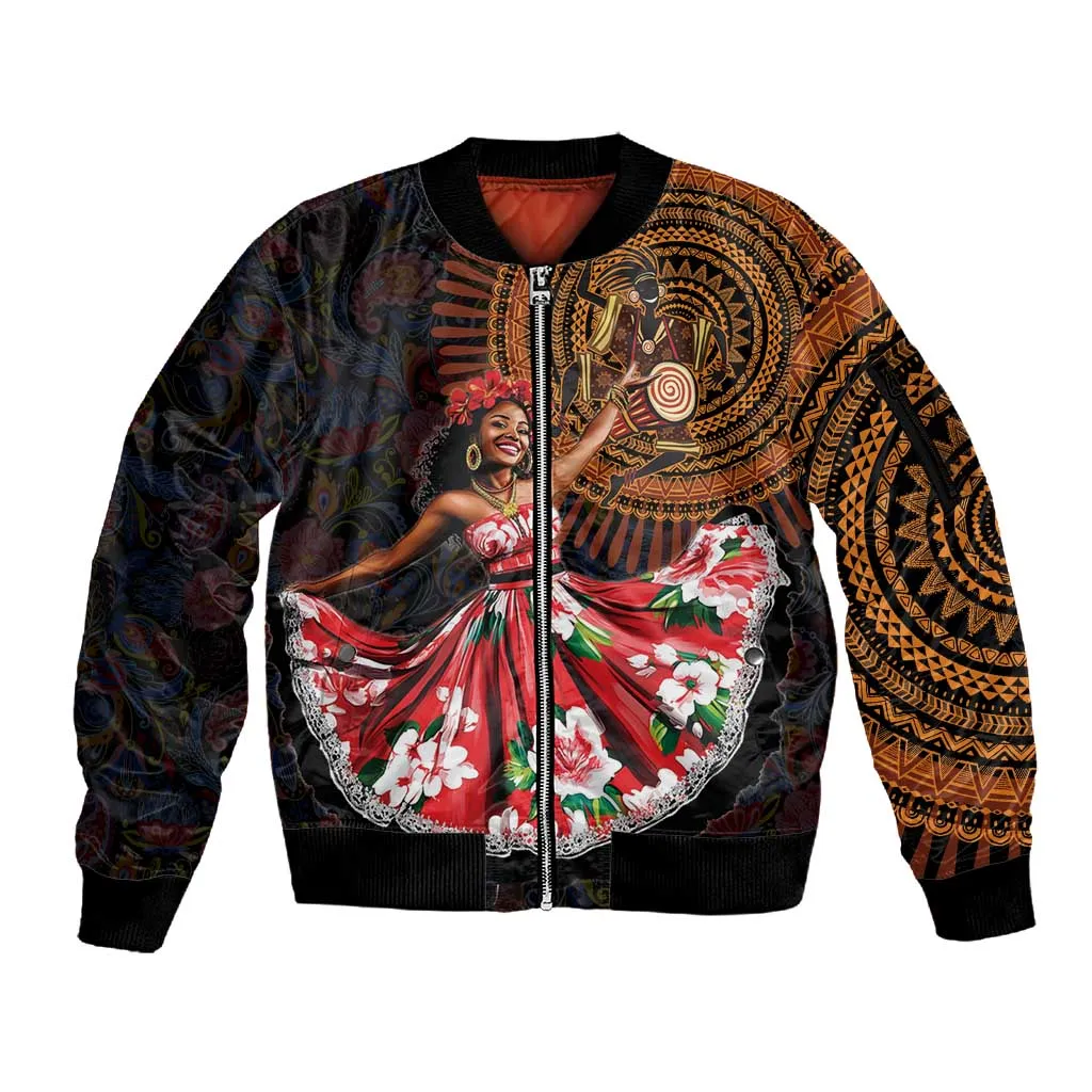 Ladies Sega Dance Sleeve Zip Bomber Jacket Paisley Mix African Pattern LT15