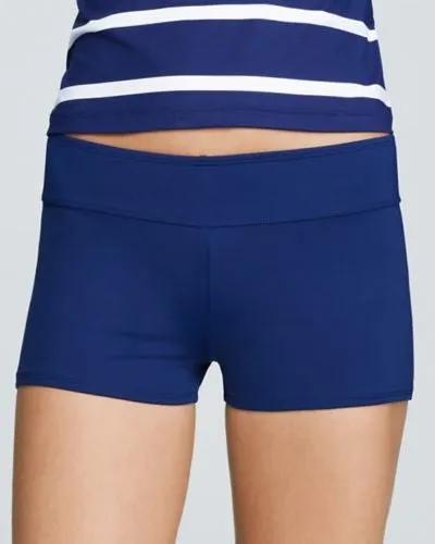 Lauren By Ralph Lauren Womens Boyshort Blue Full Coverage Bikini Bottoms Size 12