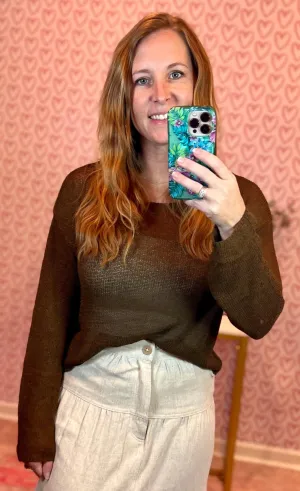 Lightweight Knit Cropped Sweater