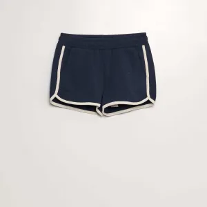 Lightweight sweatshirt fabric shorts blue