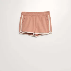 Lightweight sweatshirt fabric shorts pink