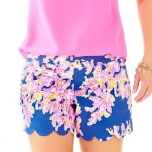 Lilly Pulitzer The Buttercup 5” Shorts in Brilliant Blue It’s Eelectric Sz 00