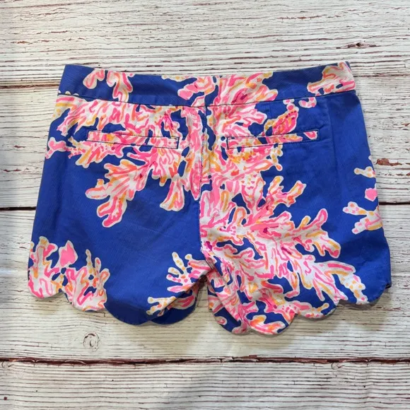 Lilly Pulitzer The Buttercup 5” Shorts in Brilliant Blue It’s Eelectric Sz 00