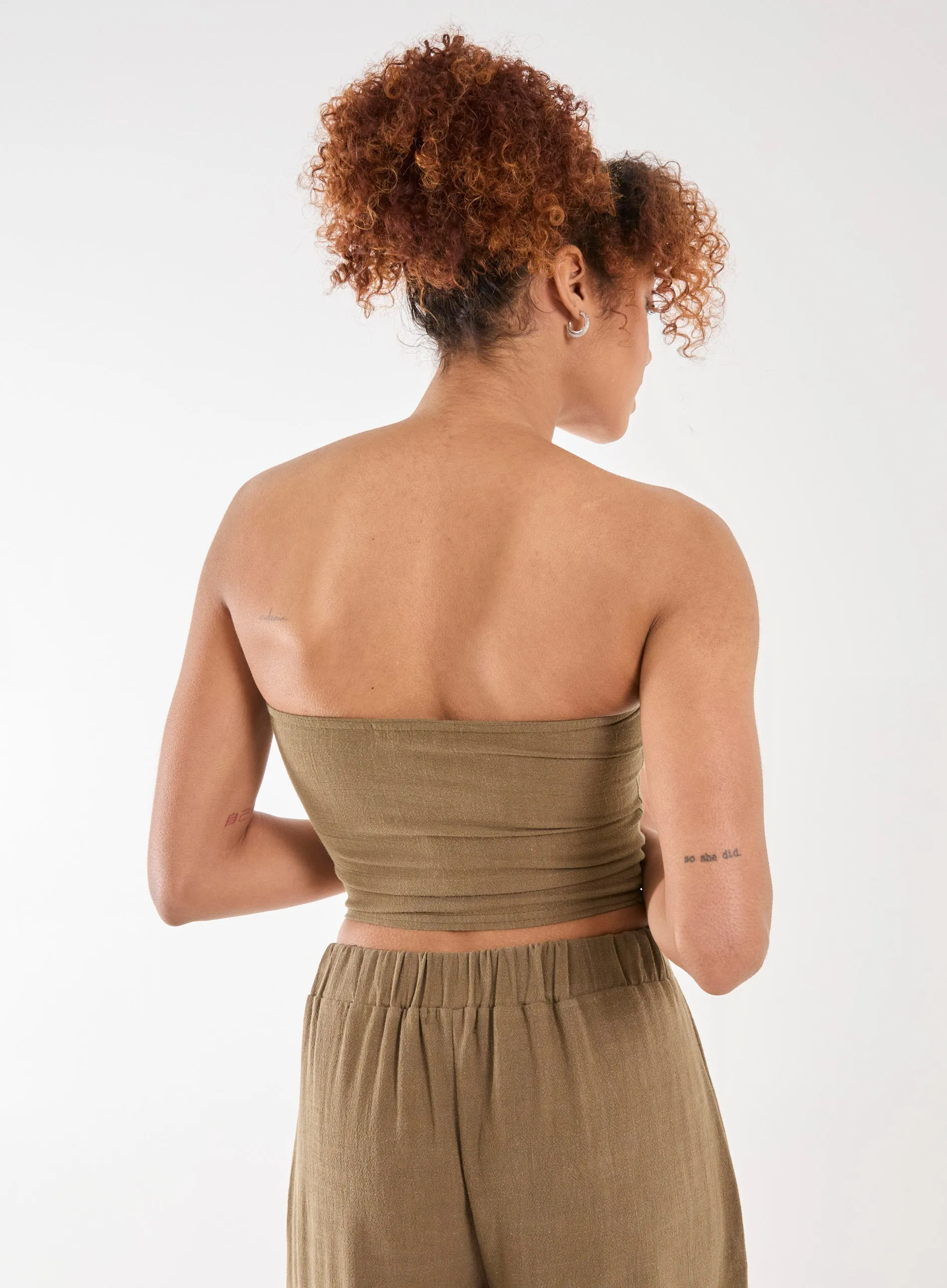 Linen Cargo Corset Top