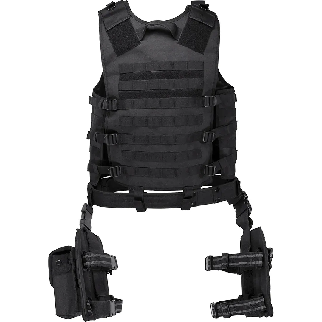 Loaded Gear VX-100 Tactical Vest and Leg Platforms | Black, OD Green, Dark Earth | BI12016, BI12330, BI12344