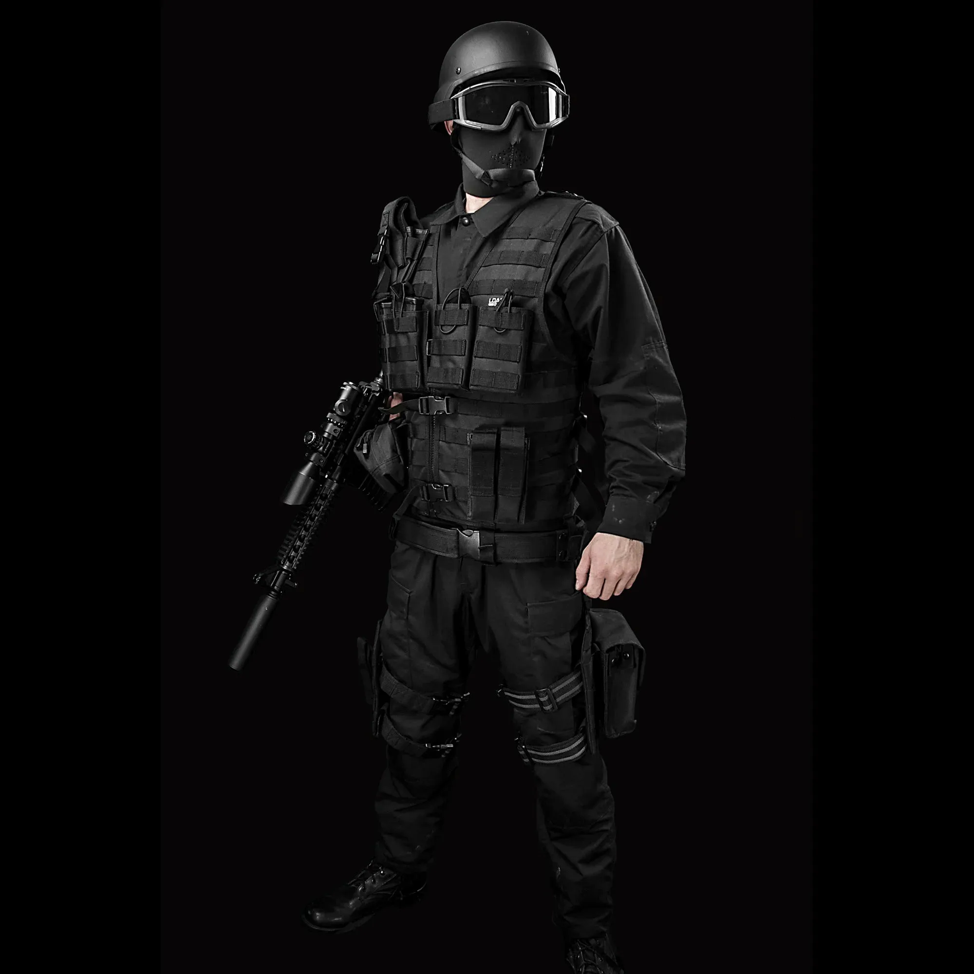 Loaded Gear VX-100 Tactical Vest and Leg Platforms | Black, OD Green, Dark Earth | BI12016, BI12330, BI12344