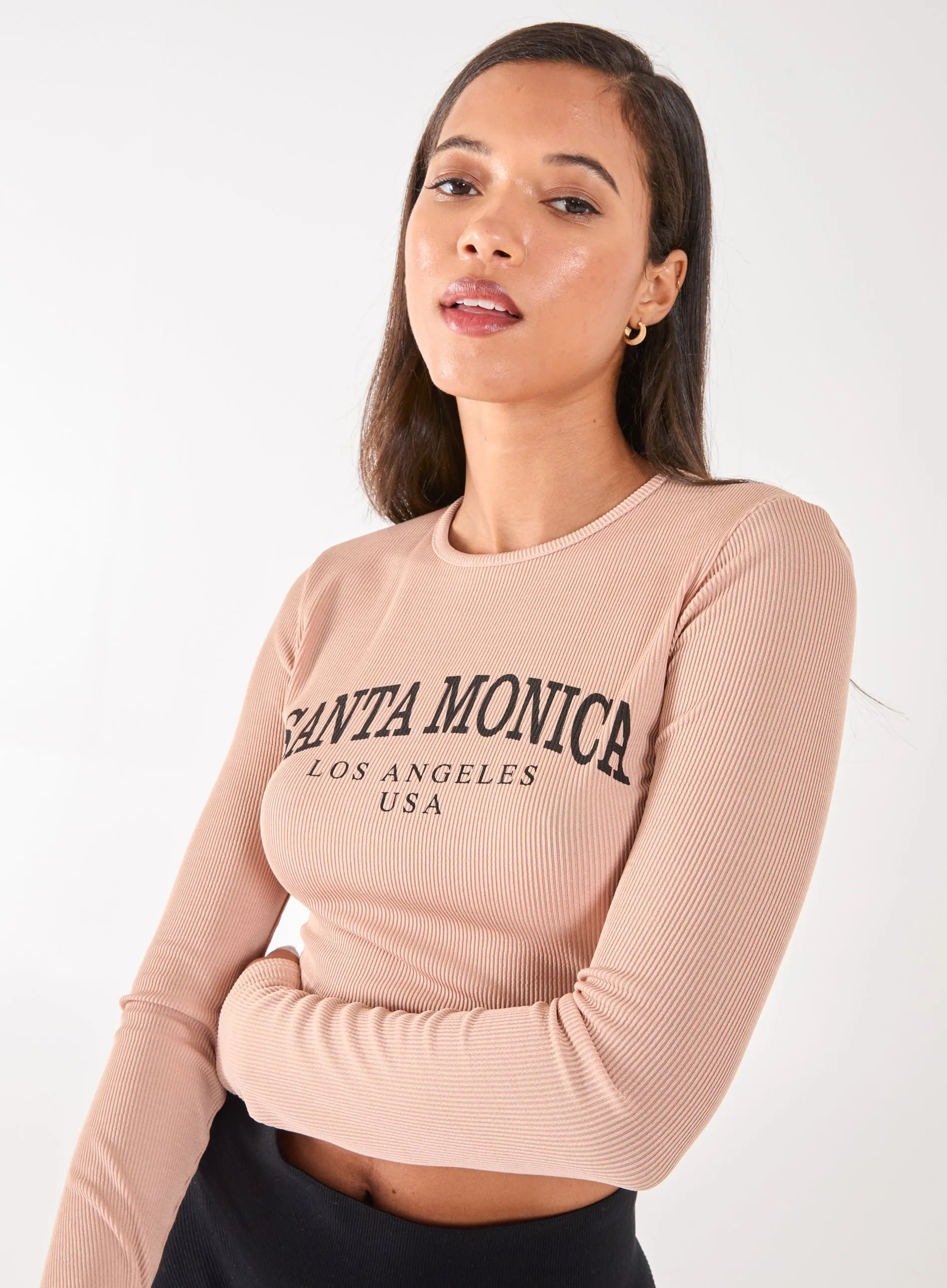 Long Sleeve Santa Monica Varsity Top