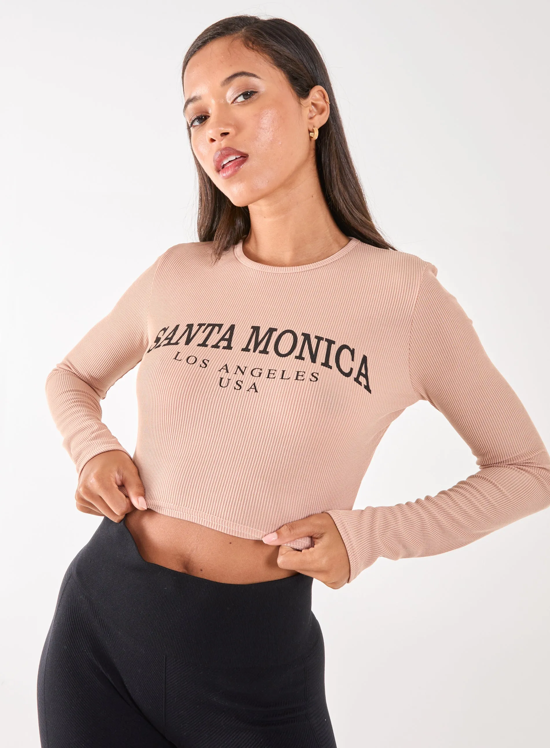 Long Sleeve Santa Monica Varsity Top