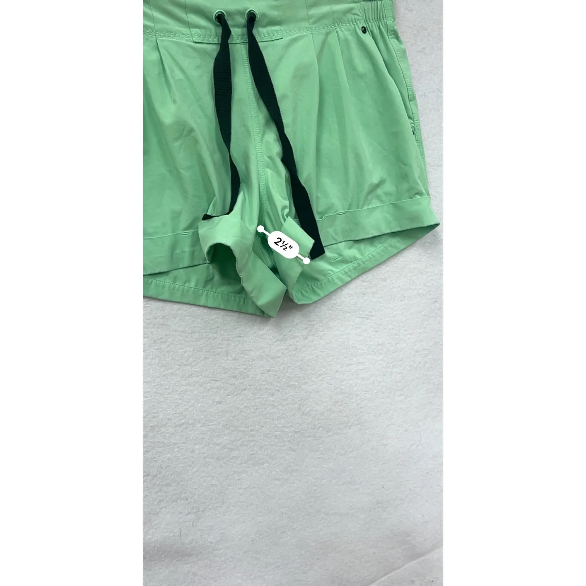 Lululemon Womens Green Drawstring Waist Athletic Shorts Size 6 #6620