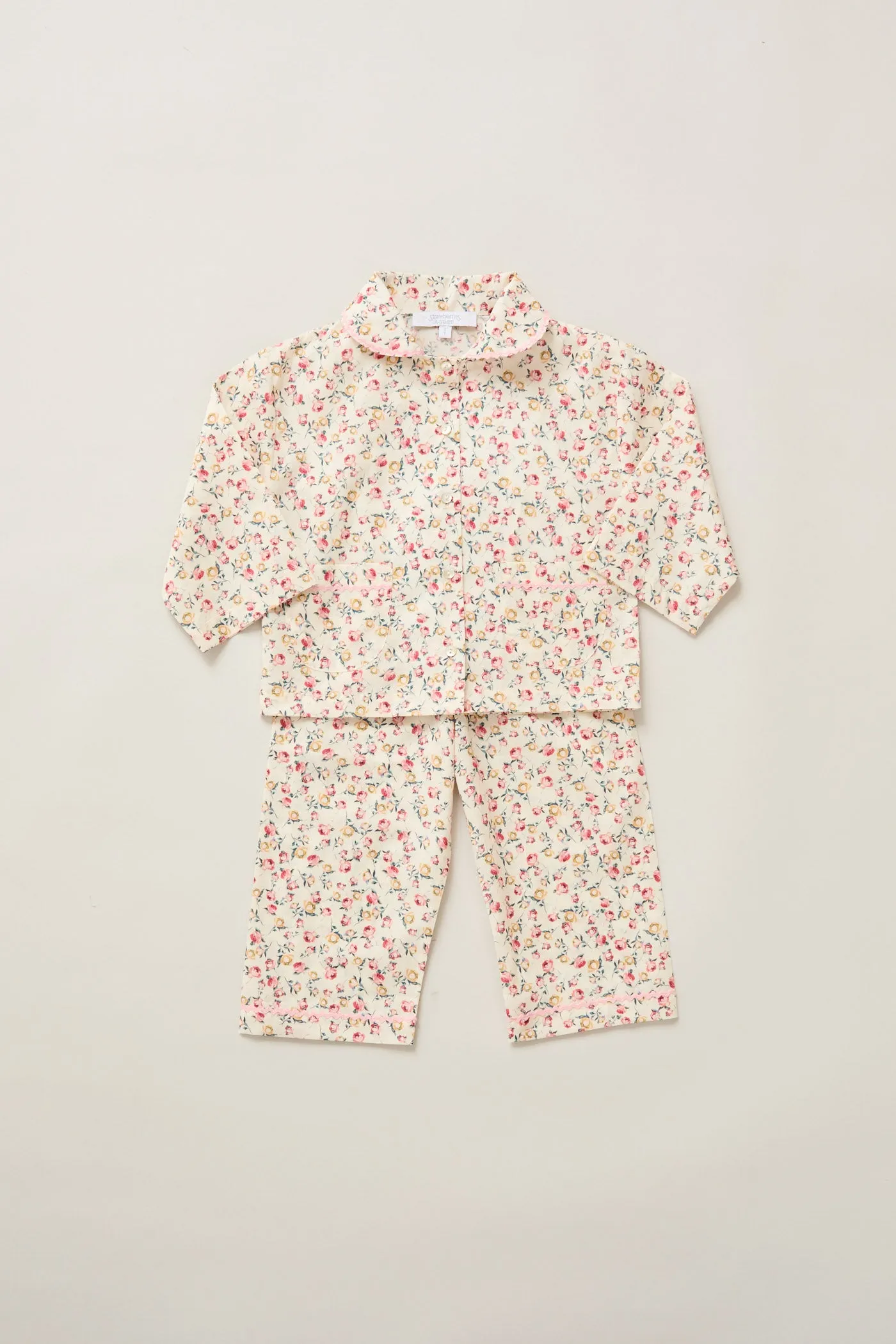 Lunar Moon Pyjamas In Cream Rosebuds
