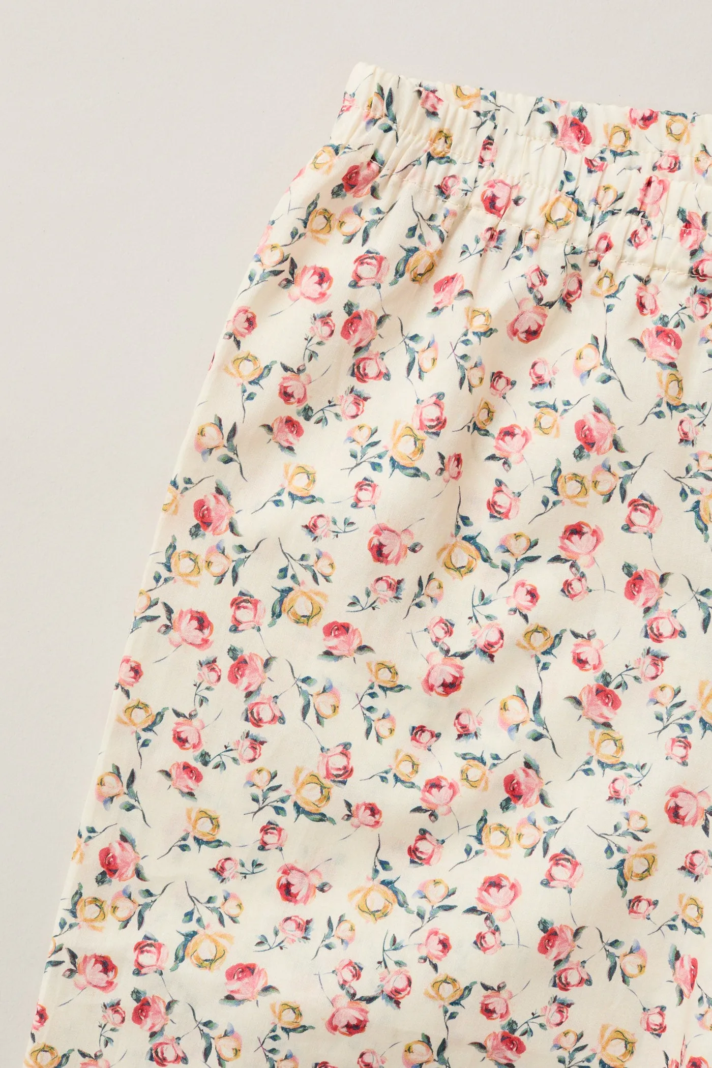 Lunar Moon Pyjamas In Cream Rosebuds