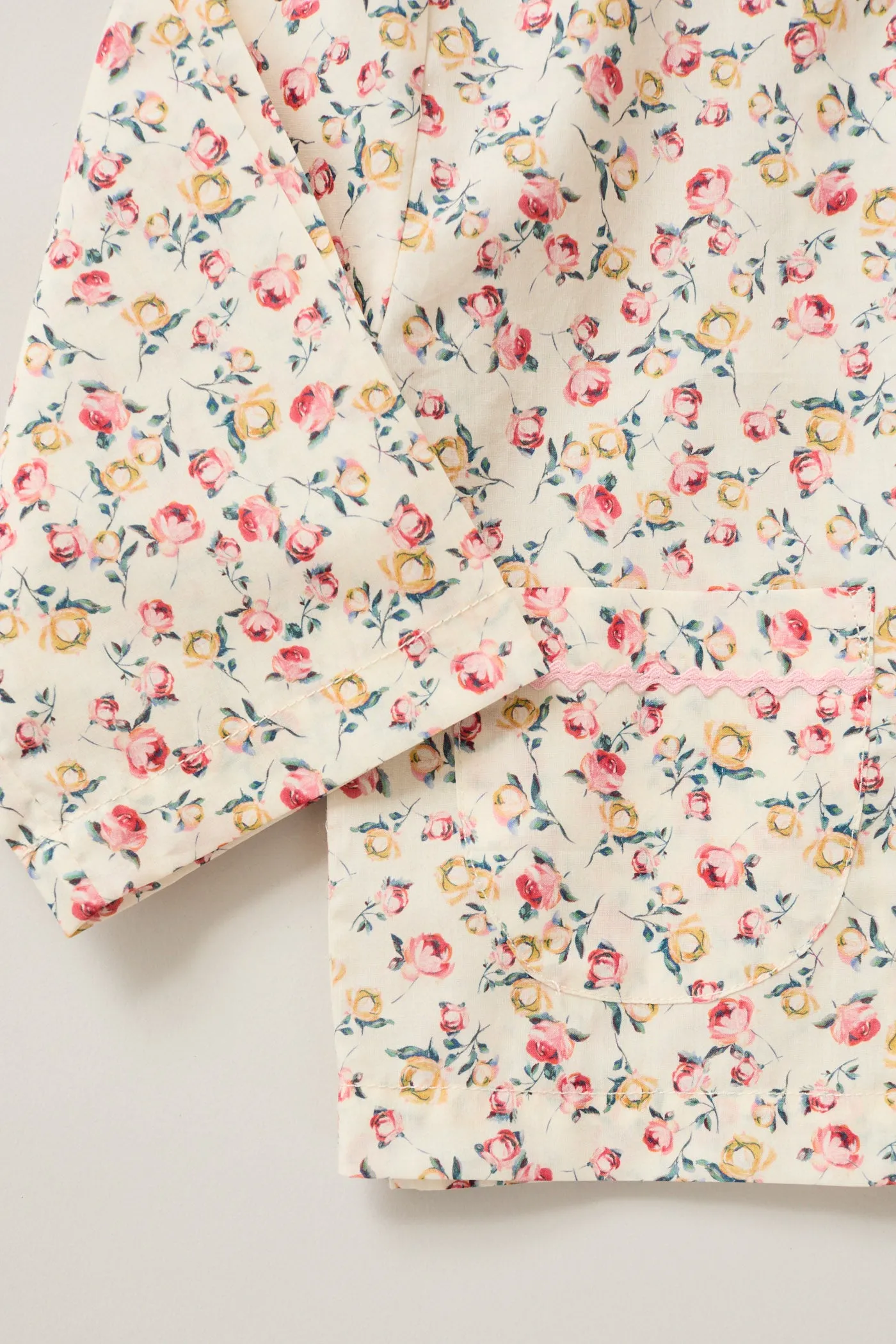 Lunar Moon Pyjamas In Cream Rosebuds