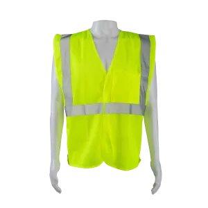 LVM2-EC ANSI/ISEA 107-2020 CLASS 2 Lime Mesh Economy Safety Vests Velcro Closure