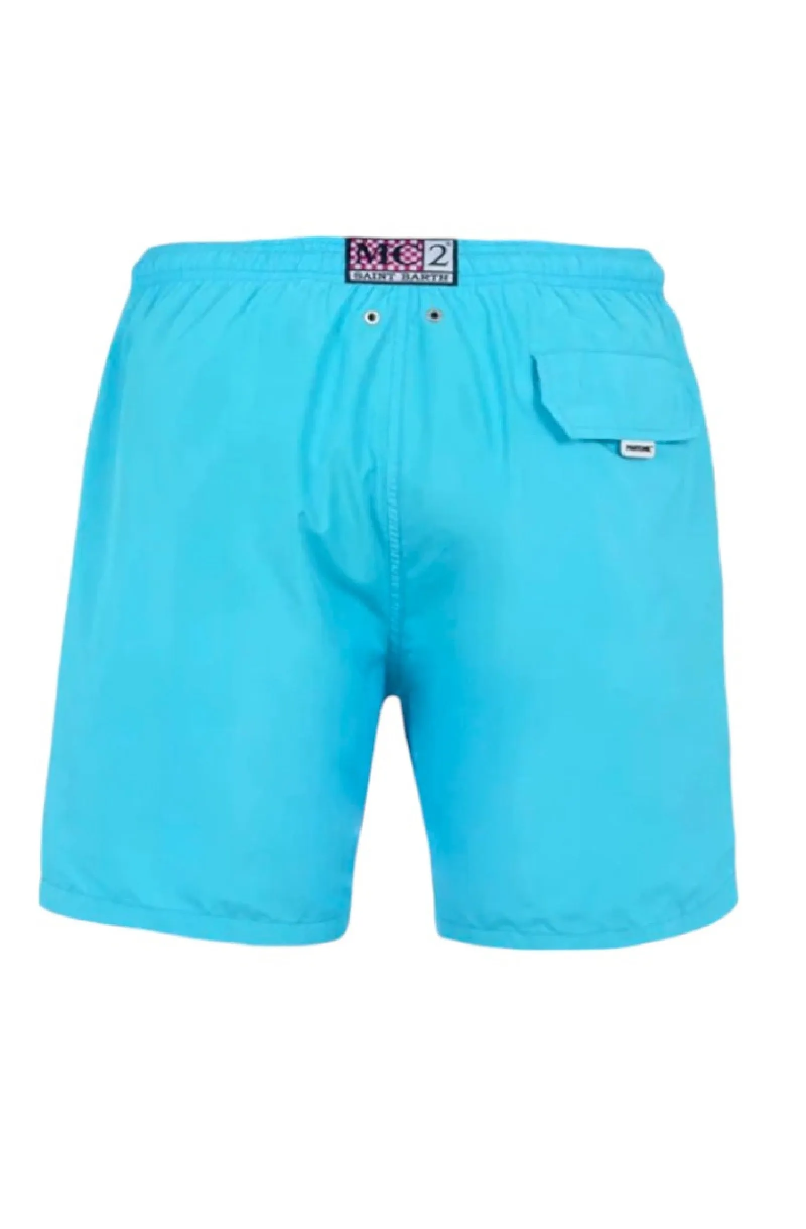 MC2 SAINT BARTH Men Lightweight Swim Shorts Lighting Pantone Aqua Blue