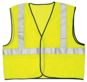 MCR Safety Class II Safety Vests, Medium, Fluorescent Lime, VCL2MLM