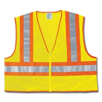 MCR Safety WCCL3L Luminator Safety Vests, 2X-Large, Fluorescent Lime, WCCL3LX2