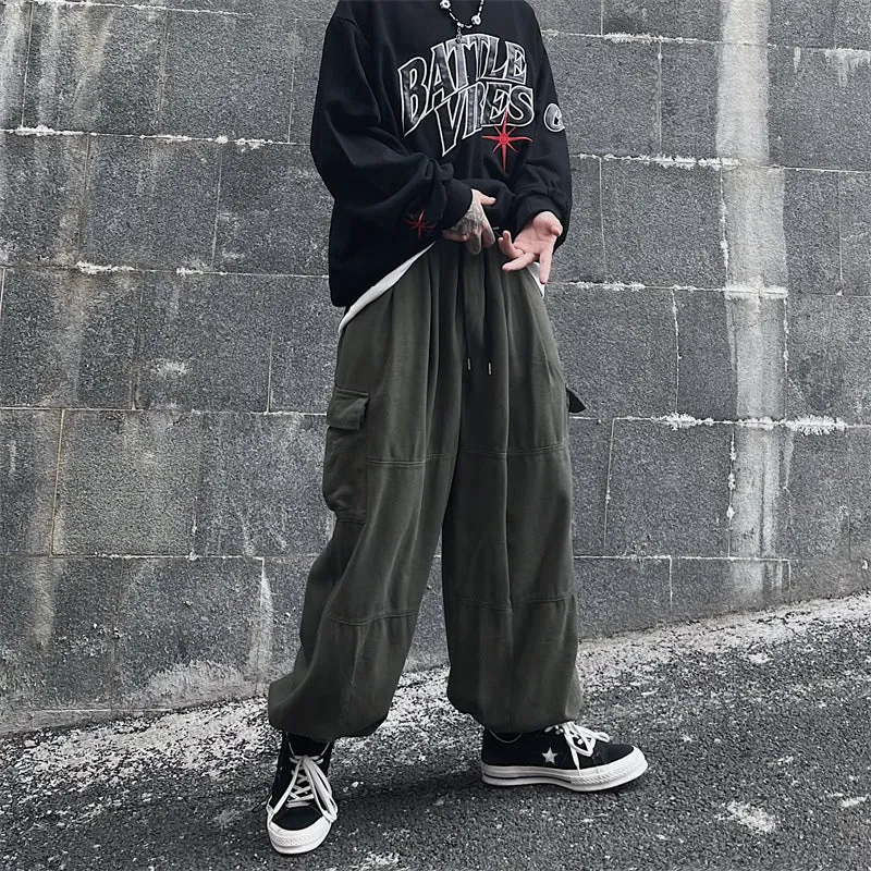 Men Cargo Pants Retro Classic Men's Autumn Loose Casual Trousers