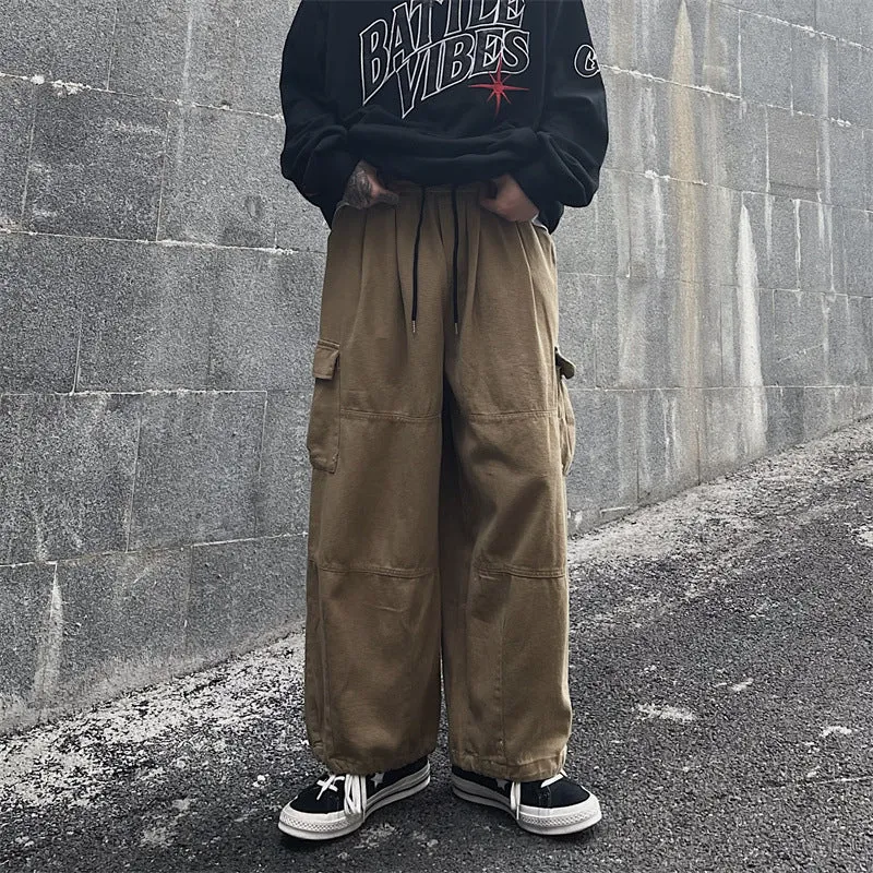 Men Cargo Pants Retro Classic Men's Autumn Loose Casual Trousers