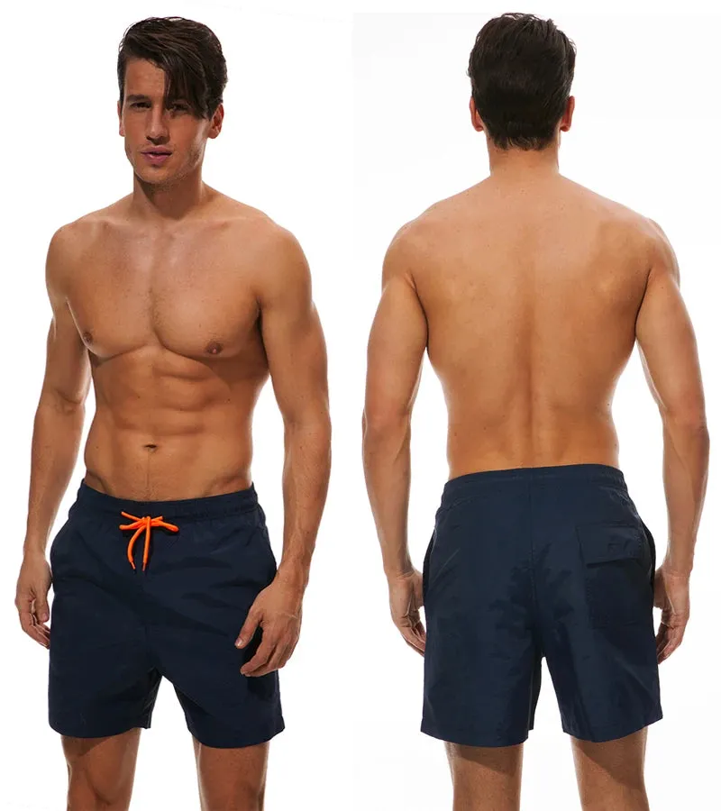Men Swim Shorts Trunks Solid Color