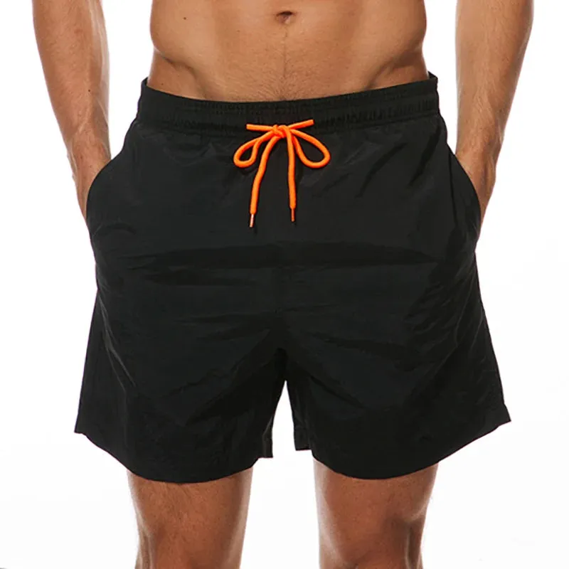 Men Swim Shorts Trunks Solid Color