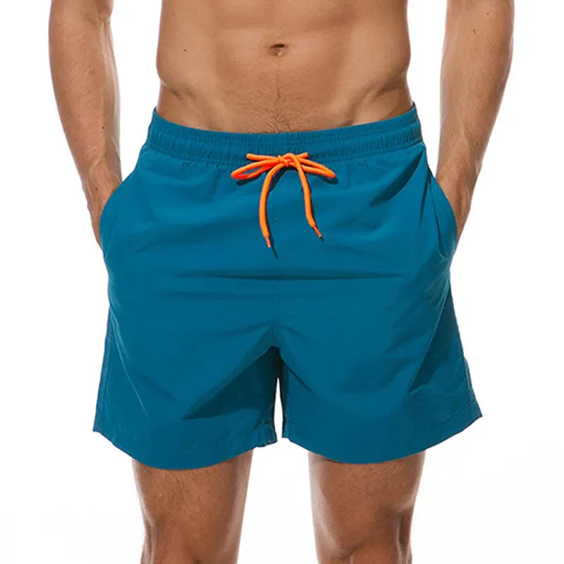 Men Swim Shorts Trunks Solid Color