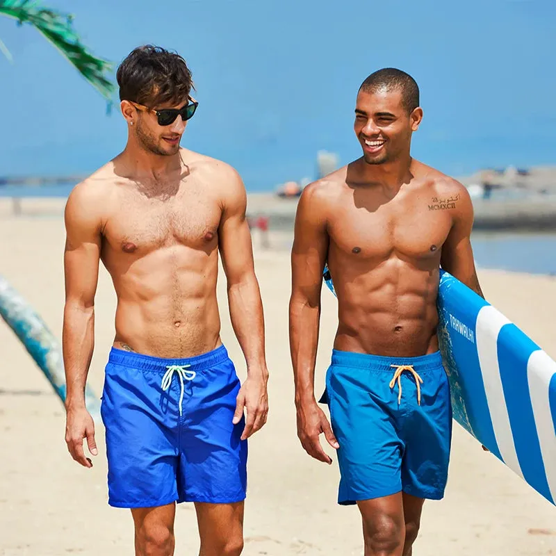 Men Swim Shorts Trunks Solid Color