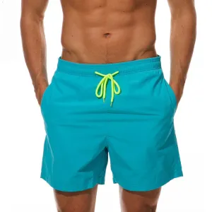 Men Swim Shorts Trunks Solid Color
