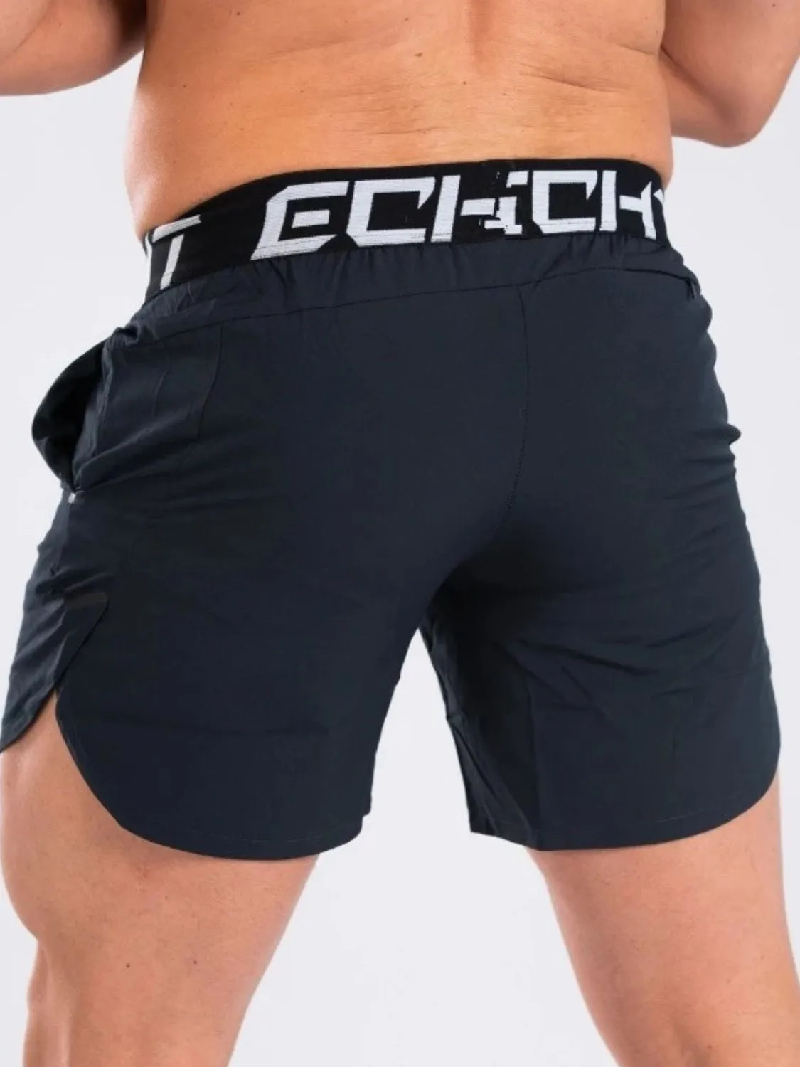 Men's Letter Elastic Waist Active Shorts