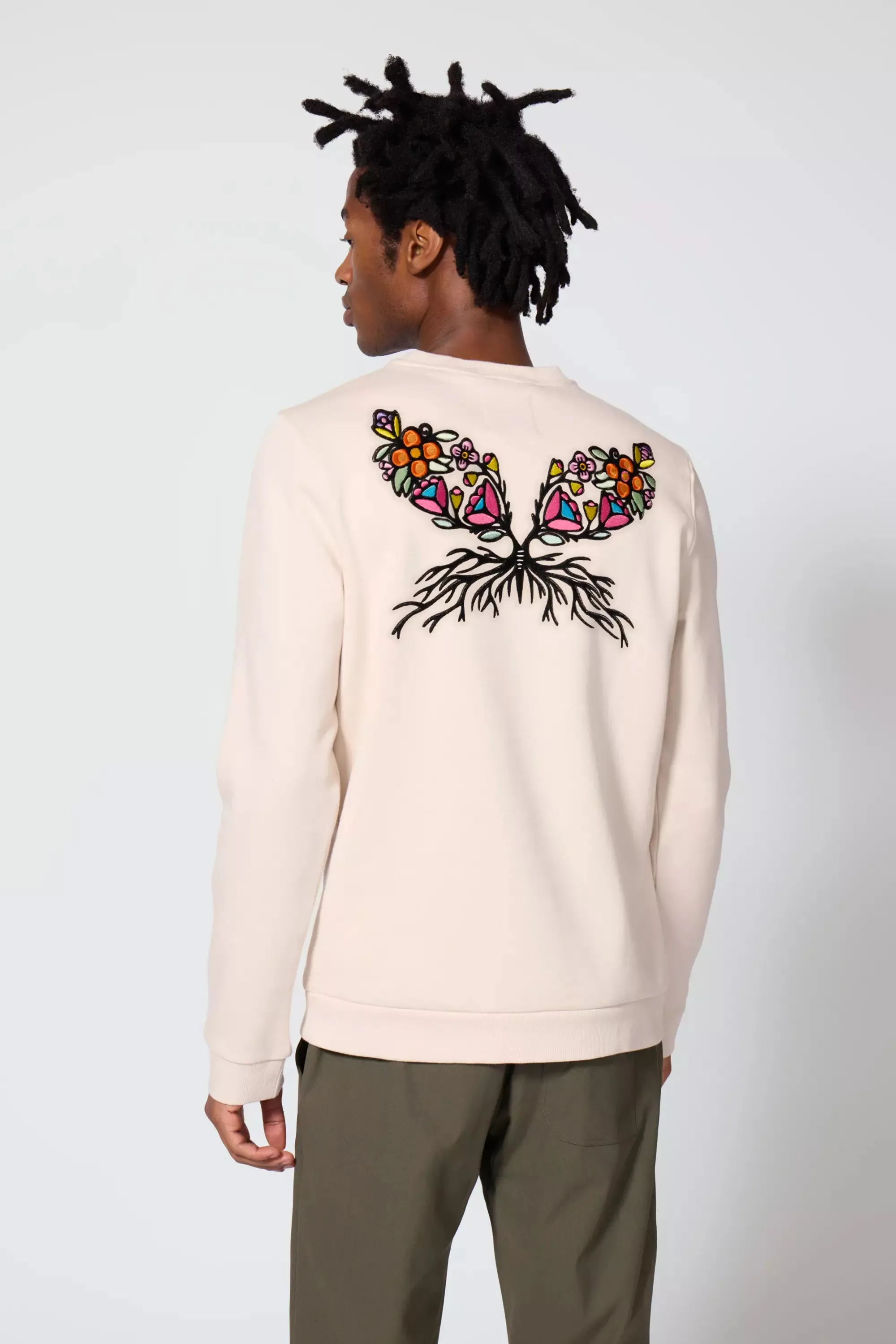 Men's Luxefleece Embroidered Sweatshirt - Stone
